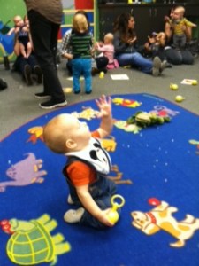 Trying to catch the bubbles. 