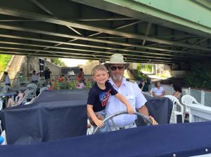 Davey navigating the ship