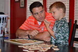 Davey likes to tell his daddy which state he has.  