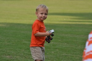 Henry enjoying the last days of summer on Bowman Field.  
