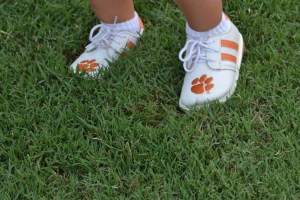 Henry's new kicks.  Fitting for our adventure.  