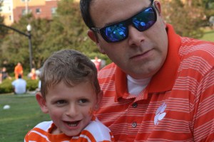 Davey and Daddy enjoying the day.  