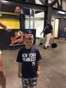 My silly boy after the game! 