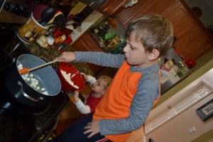 A continual process of mixing and stirring.